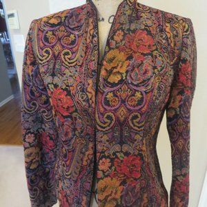 Women's JESSICA HOWARD Tapestry Jacket Sz  4 Petite